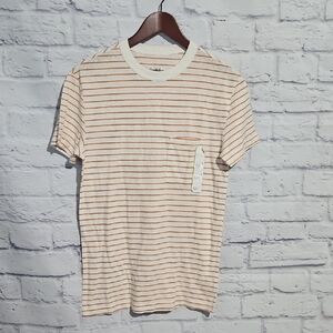 Goodfellow & Co Cream Tee with Orange Stripes